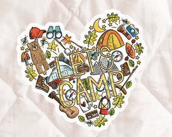 Let's Camp Sticker